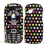 Rainbow Polka Dots Rubberized Snap on Hard Protective Cover Case for Samsun ....