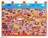 Review Novica  / Cotton wall hanging, 'Happy Red Land'