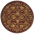 William Morris Rug - Burgundy/ Beige (Round)