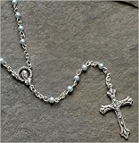 Pack of 6 Baby Boy Blue Beads Rosaries In Personalizable Box 12