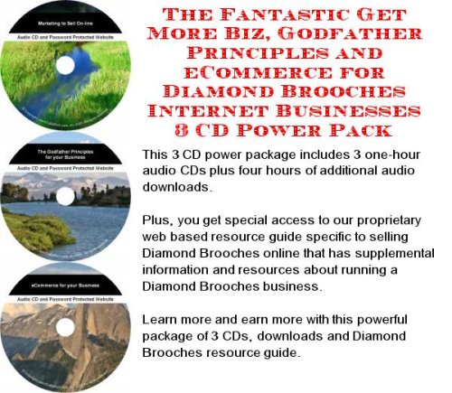 Image of: The Fantastic Get More Biz, Godfather Principles and eCommerce for Diamond Brooches Internet Businesses 3 CD Power Pack