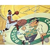 Steiner Sports NBA Paul Pierce Dribble Over Celtics Logo Autographed 8-by-10-Inch Photograph