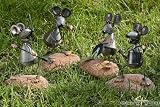 Produkt-Bild: 4er-Set Dekofigur Gartenfigur Maus Tierfigur - H&ouml;he 16cm