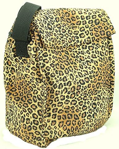 Cool Tote Insulated Lunch Bag Cooler Tote with Freezer Pack. Reusable for Kids, Teens, and Adults. (Leopard Skin)