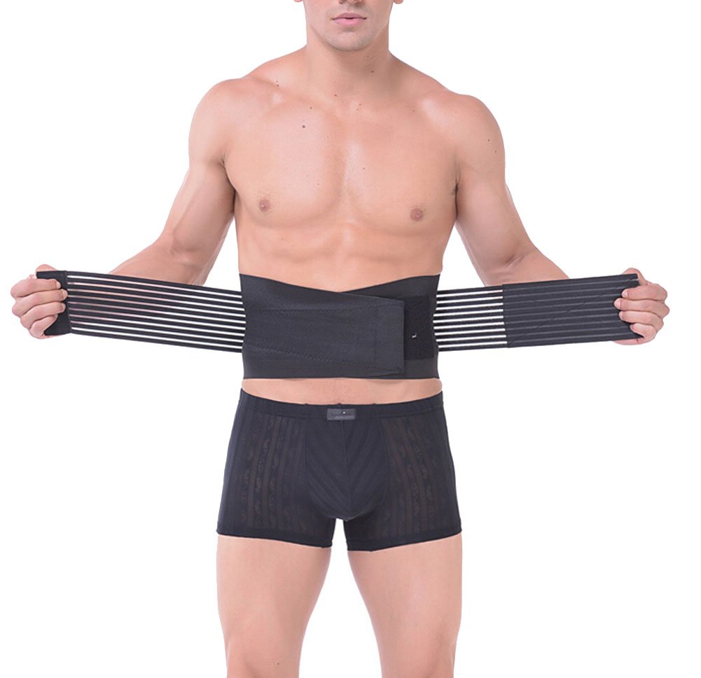 Lumbar Support Belt Lower Back Brace Belly Body Shaper Men Waist