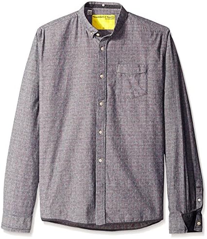 Descendant of Thieves Men's Street Cross Chambray Shirt, Grey Multi, XXL