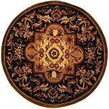Safavieh Classic Hand Tufted Black Wool Round Rug, 3 ft 6 in round