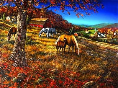 Hillside Gathering 1000pc Jigsaw Puzzle by Jim Hansel