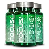 SOLIDMIND FOCUS Kapseln ? Der vegane Gehirn-Boost für mehr Konzentration, Leistungsfähigkeit, Motivation, Energy und Fokus | Grüner Tee Extrakt, Koffein, Vitamin B, L-theanin