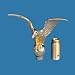 EAGLE 8-1/4IN (FLYING) W/FRL GOLD Image