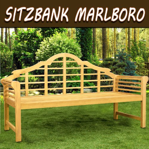 Schöne Gartenbank “Marlboro” – aus witterungsbeständigem Hart-Holz