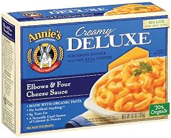 Annie's Homegrown Creamy Deluxe Elbows & Four Cheese Sauce, 10-Ounce Boxes (Pack of 12)