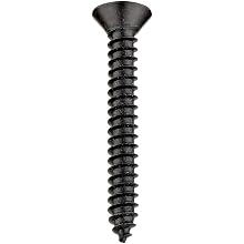 Black Oxide Alloy Steel Tamper Resistant Sheet Metal Screw, USA Made, Flat Head, Tamper Resistant Pin-In-Star Drive