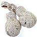 18k Yellow Gold Plated CZ Cubic Zirconia Hip Hip Iced Micro Pave Mens Fighting Gloves Pendant
