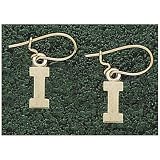 LogoArt Indiana Hoosiers 10K Gold Team Font 3/8 Dangle Earrings