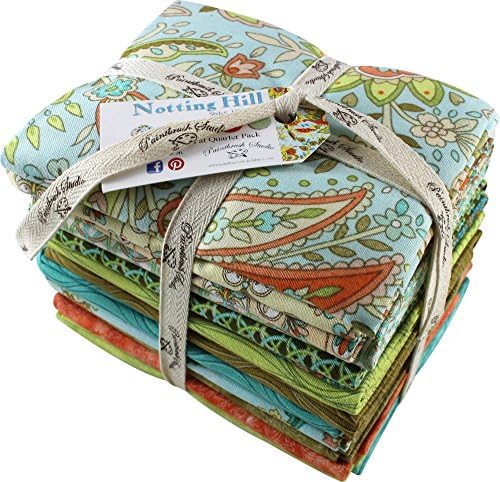 Notting Hill Aqua 14 Fat Quarter Bundle Paintbrush Studio