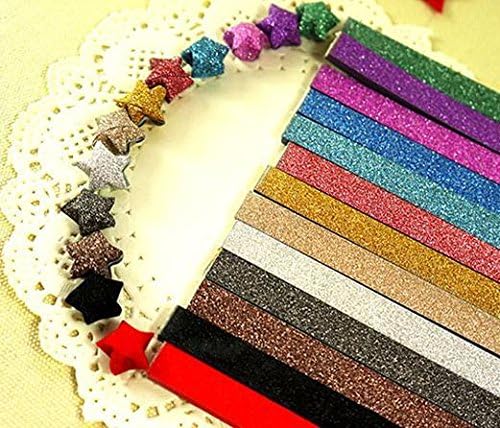 Origami Stars Papers Package - Glitter (Light Blue)