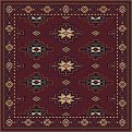 Prairie Star Rug- Garnet(7'7" Square)