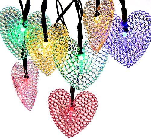 Solar Outdoor String Lights, RELEEDER 16ft 20 LED Fairy Lighting for Christmas Trees, Garden, Patio, Wedding, Party and Holiday Decorations, Multi Color