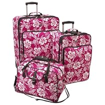 American Tourister Floral 3-Piece Luggage Set CLOSEOUT