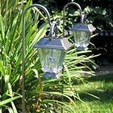SohoDecor 4 Pack Pewter English Garden Solar Lanterns