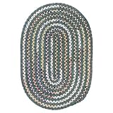 10' Round Braided Cotton Myrtle Green Area Rug