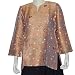 Kurti Rust Womens Top India Clothing Ladies Summer Fashion Embroidery Size S