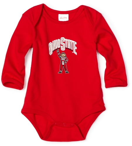 NCAA Unisex Infant/Toddler Ohio State Buckeyes Onesie (Red, 12 Months)
