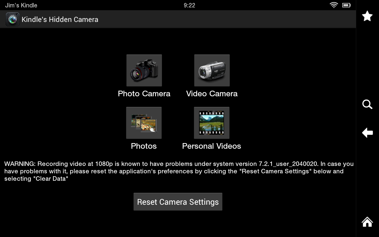 Hidden Camera for Kindle Fire HD Appstore for Android