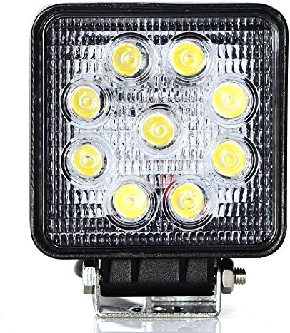 Tingtingting 27w Offroad Driving LED Work Flood Light 4x4 Truck Jeep ATV 10-30v 2160 Lumen Waterproof (20 Pack, 27w Square, Flood Beam)