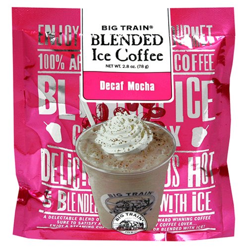 Big Train Decaf Mocha Blended Ice Coffee (single serve bag), Pack of 25 2.8-Ounce Units (70-Ounces)