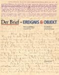 Der Brief - Ereignis und Objekt