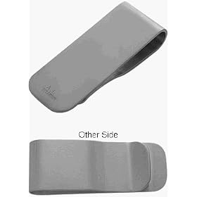 Mens Dual Sided Matte Finish Titanium Money Clip by 