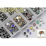 900 Pieces Mixed Size & 6 Color Refill Kit for Bedazzler