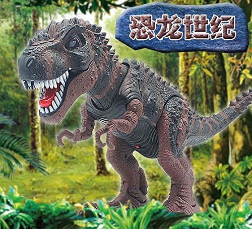 Dinosaur Century Walking Authentic Tyrannosaurus Rex Toy Figure Lights and Sound Brown Educational Toys