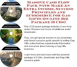 Massive Cash Flow Pack with Make An Extra Income, Success Principles and eCommerce for Gag Gifts On-line Biz Package (3 CDs)
