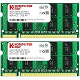 Komputerbay 8GB (2x 4GB) DDR2 667MHz PC2-5300 PC2-5400 SODIMM CL5 200-Pin 1.8v Unbuffered NON-ECC DDR2-667 Memory Modules