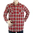 Yoropiko red western check shirt