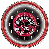 NBA1400-TR - Toronto Raptors NBA Chrome Double Ring Neon Clock