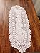 Laivigo Handmade Crochet Lace Oval Lucky Flower Tablecloth Table Runner Doilies Doily,12 x 35 Inch,White