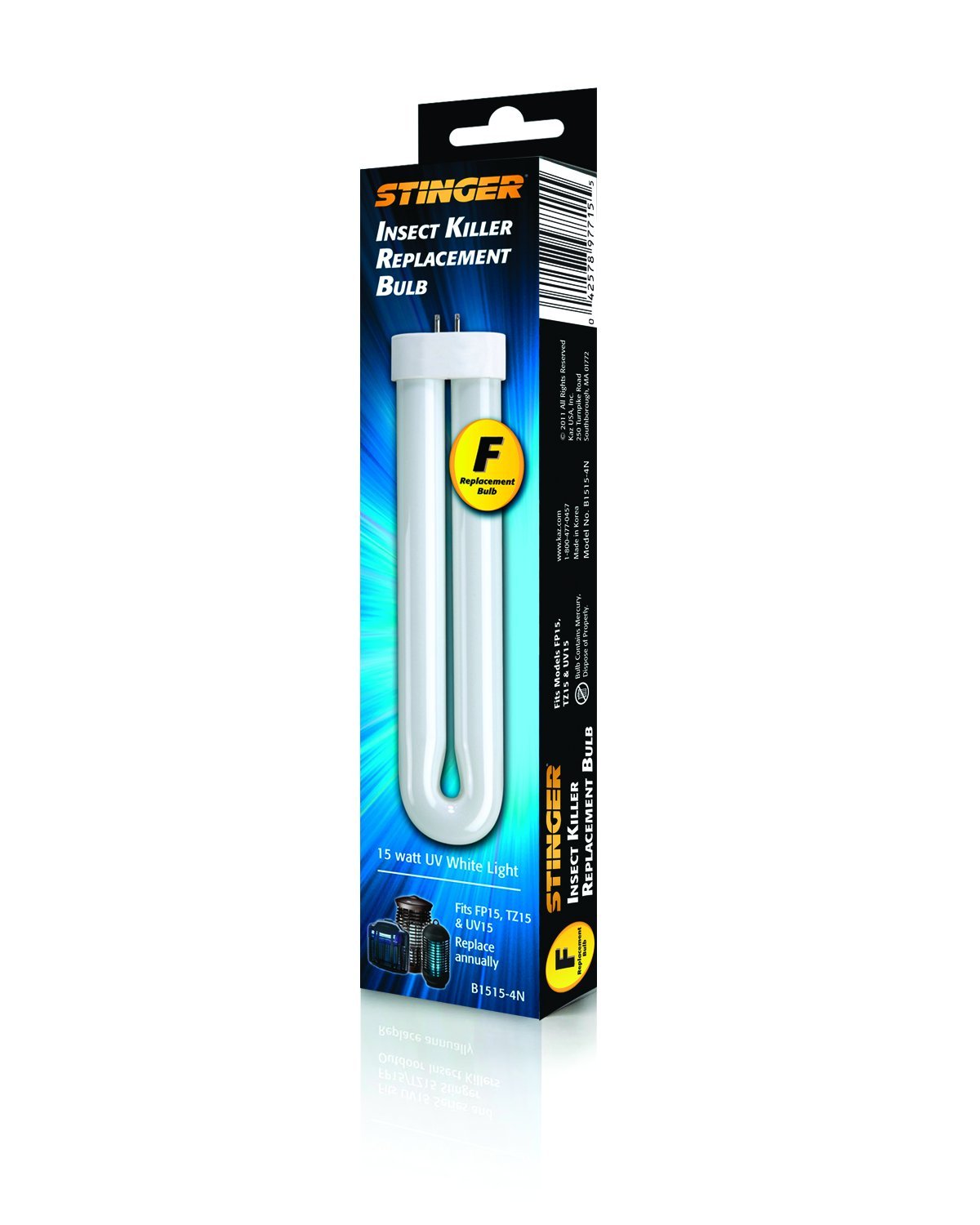 Stinger Replacement Bulb For UV15, FP15, TZ15 Bug Killers , New, Free