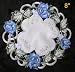 Victorian Blue Rose Doilies, Sizes 8,12,16, or 24, select by clicking 4 new beside product photo