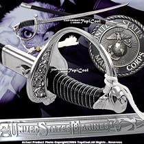 Chrome USMC Marine Dress Uniform Officer NCO Sword