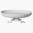 Farm Innovators All Seasons Decorative Gray Stone Scalloped Birdbath with Deck Mount - Model HBC-120, 120-Watt