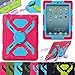 XYG-Case Built-in Kickstand Shockproof Protecting Case for iPad 2, 3, 4 - pink/blue