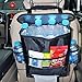 Crusar Car Seat Organizer/Auto Seat Back Organizer/Multi-Pocket Travel Storage Bag/Insulated Car Seat Back Drinks Holder Cooler/Storage Bag Cool Wrap Bottle Bag with Mesh Pockets