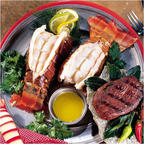 Land and Sea-Four Filets, Four Lobster Tails by Burgers
