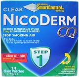 Nicoderm Cq Step 1 Stop Smoking Clear Patch, 21 Mg Smart Control Release, 2 Week, 14 Patches