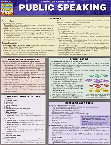 Public Speaking (Quick Study Academic), by Inc. BarCharts