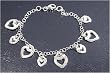 Silver Bracelet with Charm, Size: 7 inches